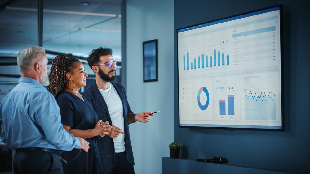 company holds meeting presentation