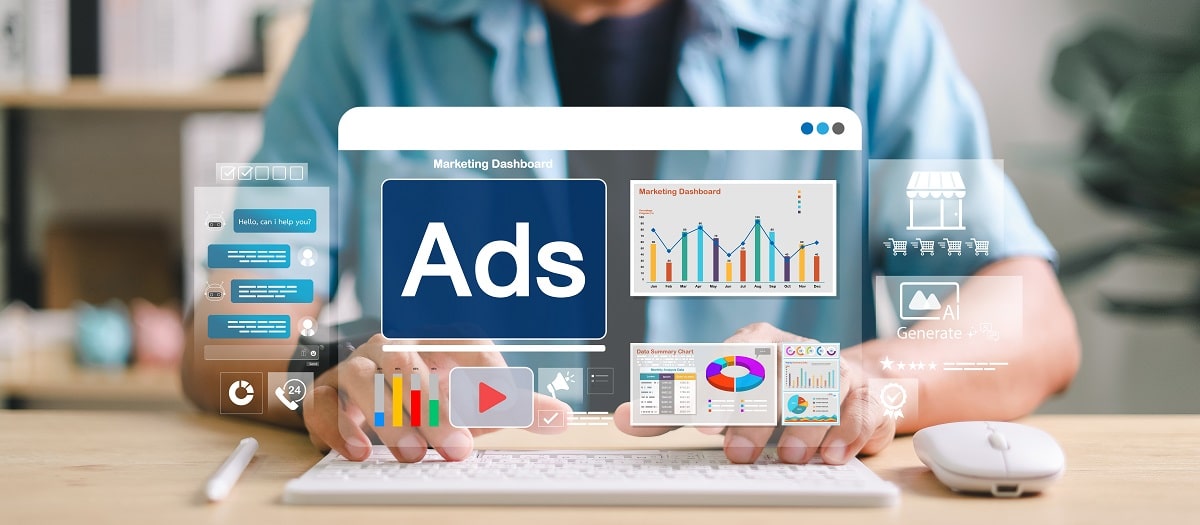 PPC ads dashboard with metrics