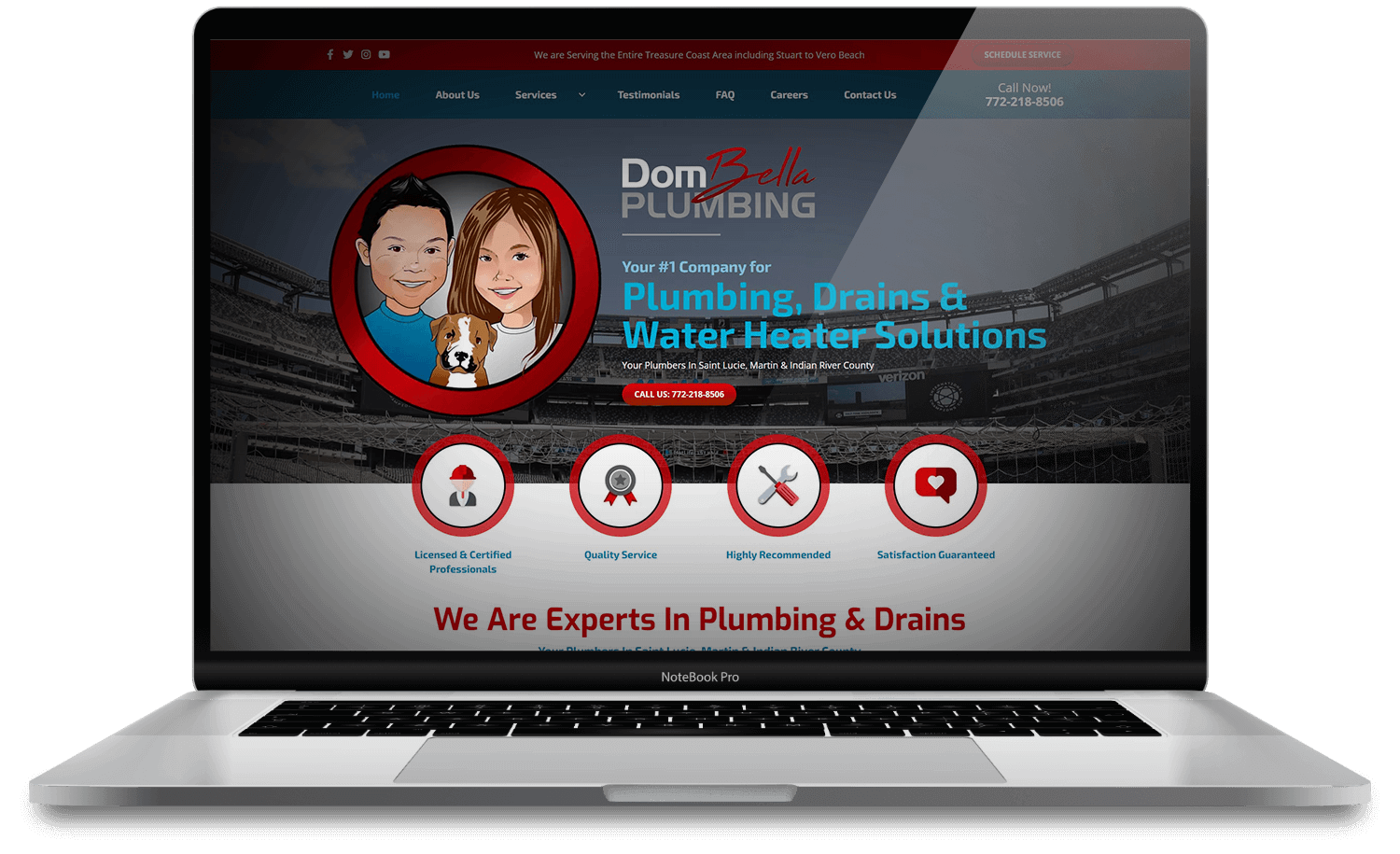 Dom Bella Plumbing Website Design