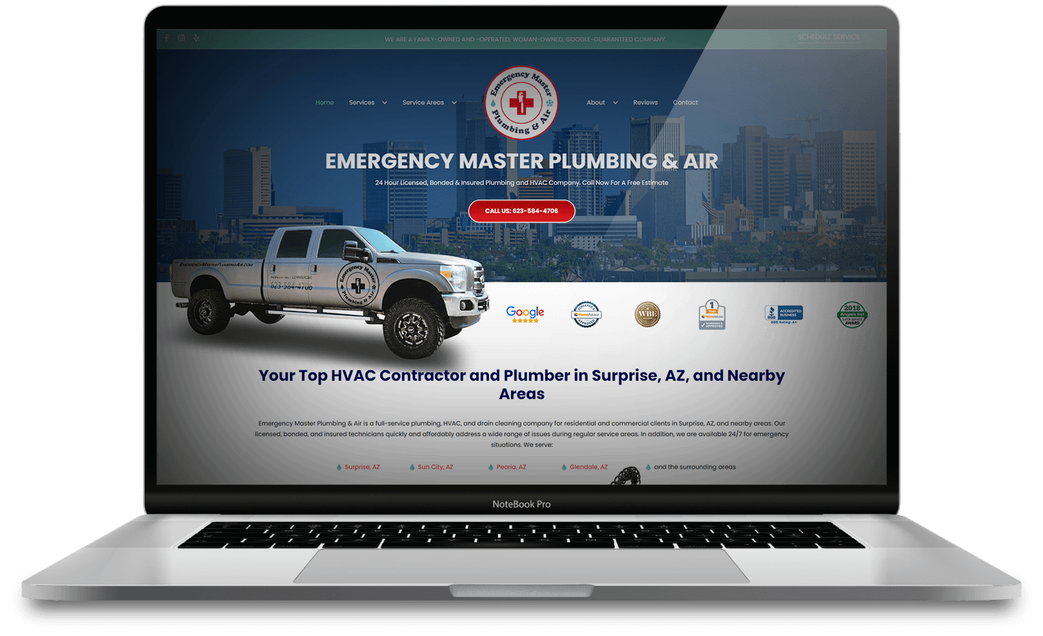 Emergency Master Plumbing Website Design
