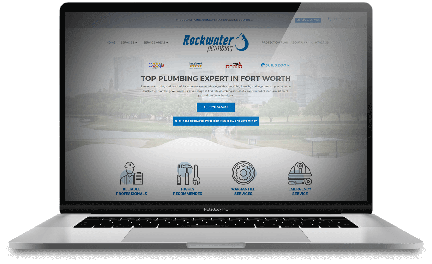 Rockwater Plumbing Website Design