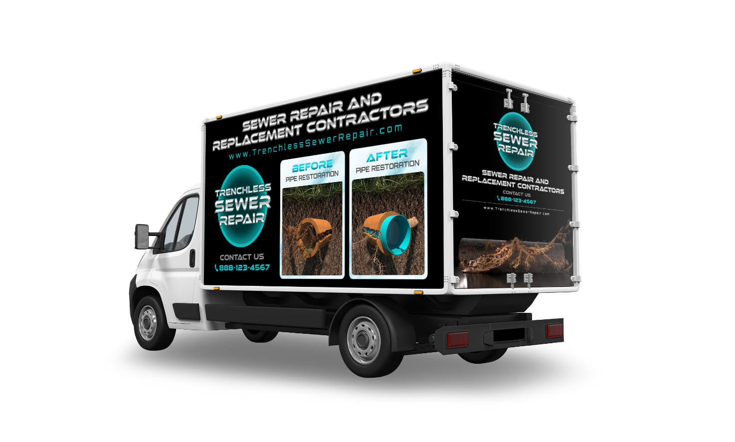 Trenchless Sewer Repair Vehicle Wraps