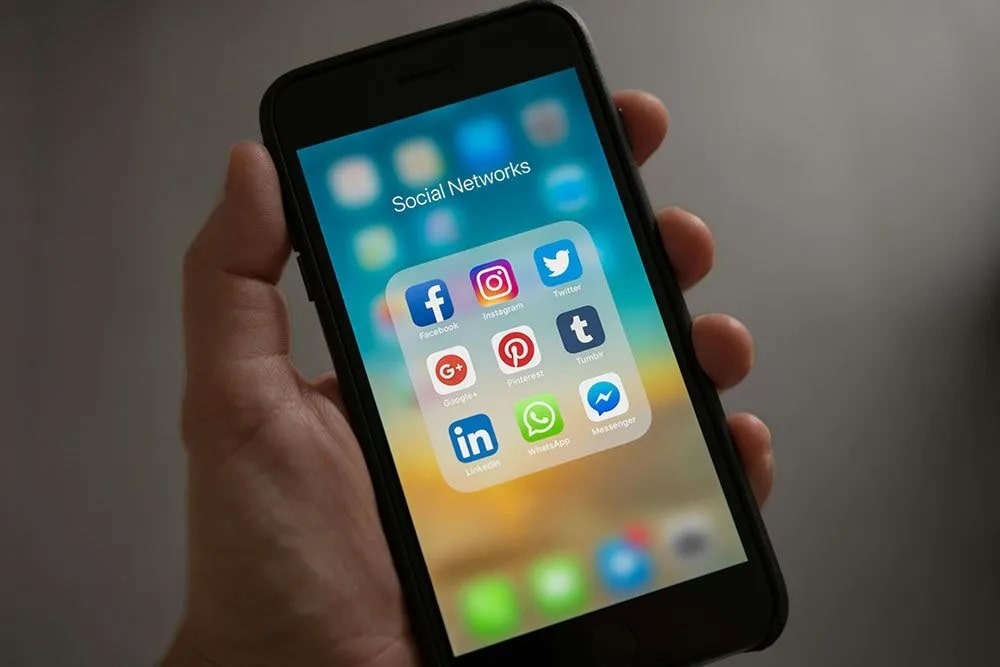 different social media channel logos