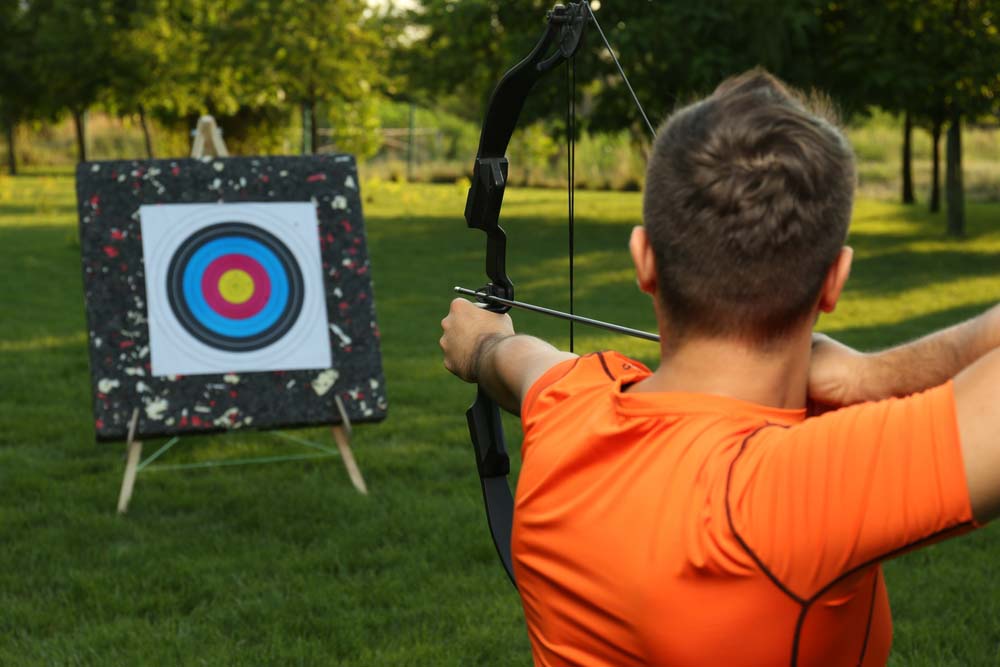 archer shooting a target