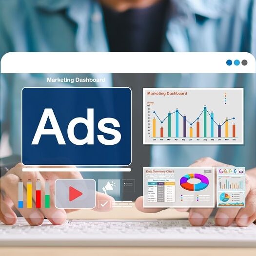 PPC ads dashboard with metrics