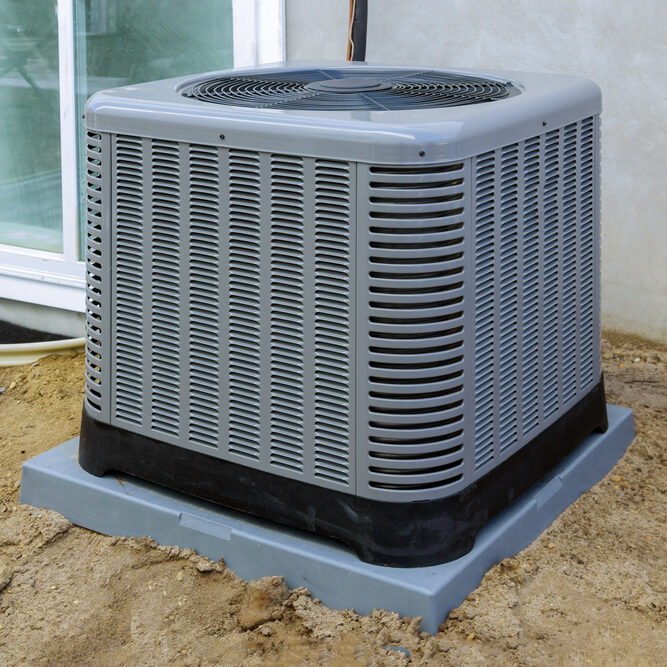 Air,Conditioning,System,Unit,Installed,Outside,Facade,Of,The,House